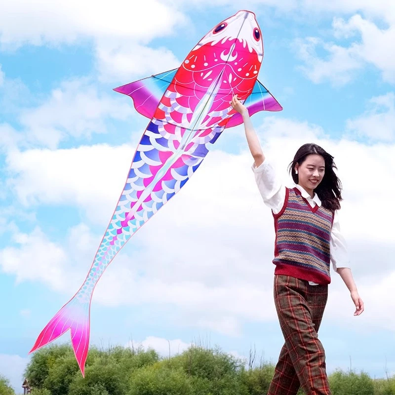 【仅风筝】【微瑕不退换】新款潍坊鲤鱼金鱼大风筝微风易飞成人专用