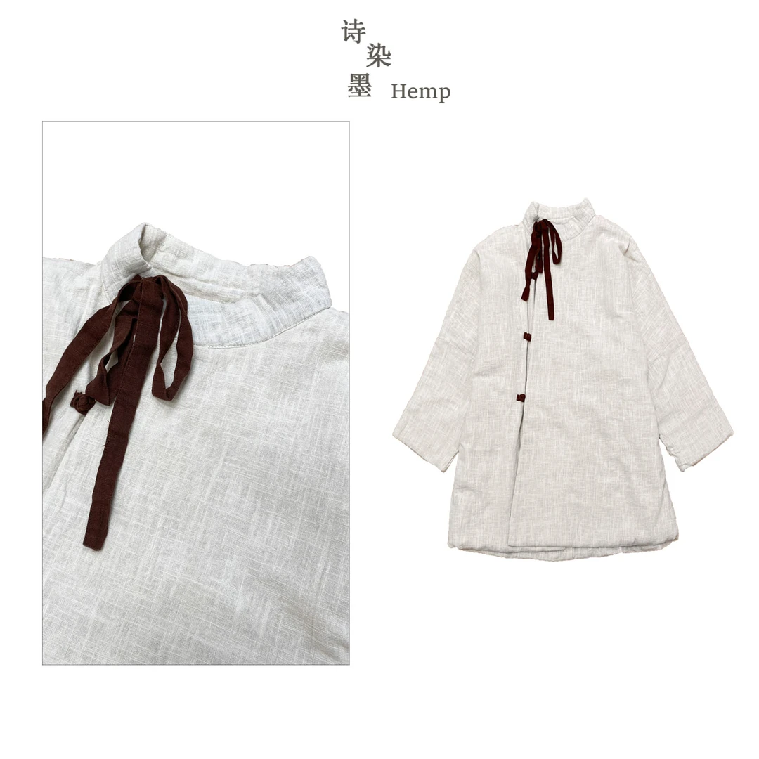 【中长款中式盘扣系带棉服外套】4850