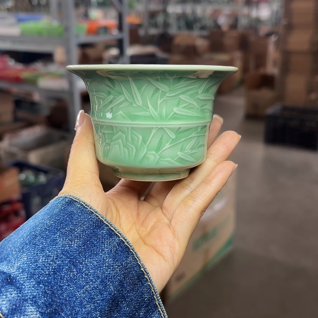 龙泉云间青瓷小米茶器
