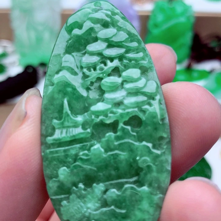 翡翠未镶嵌吊坠(不含链)