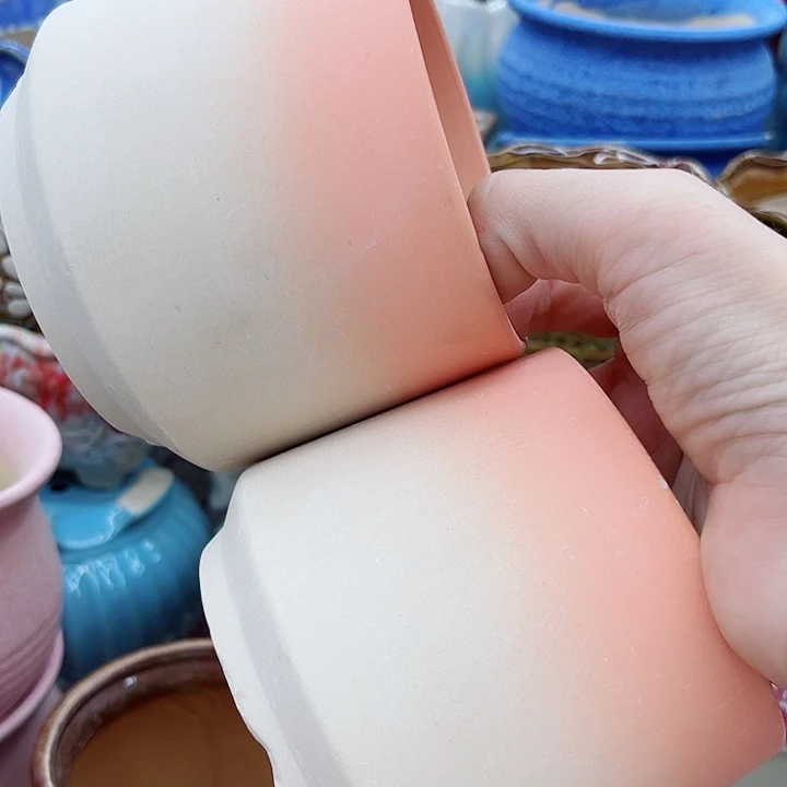 多肉绿植陶瓷花盆9.9包邮，有孔