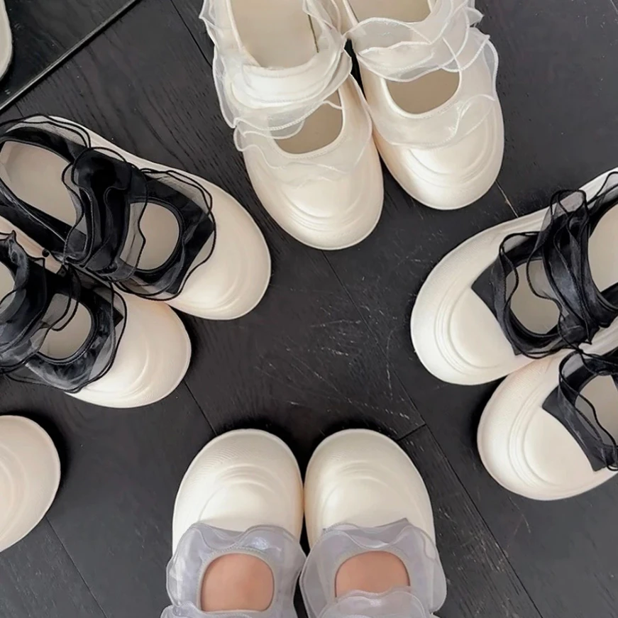 贾不假包头半拖鞋女2025新款夏季流行百搭通勤厚底增高休闲凉拖鞋