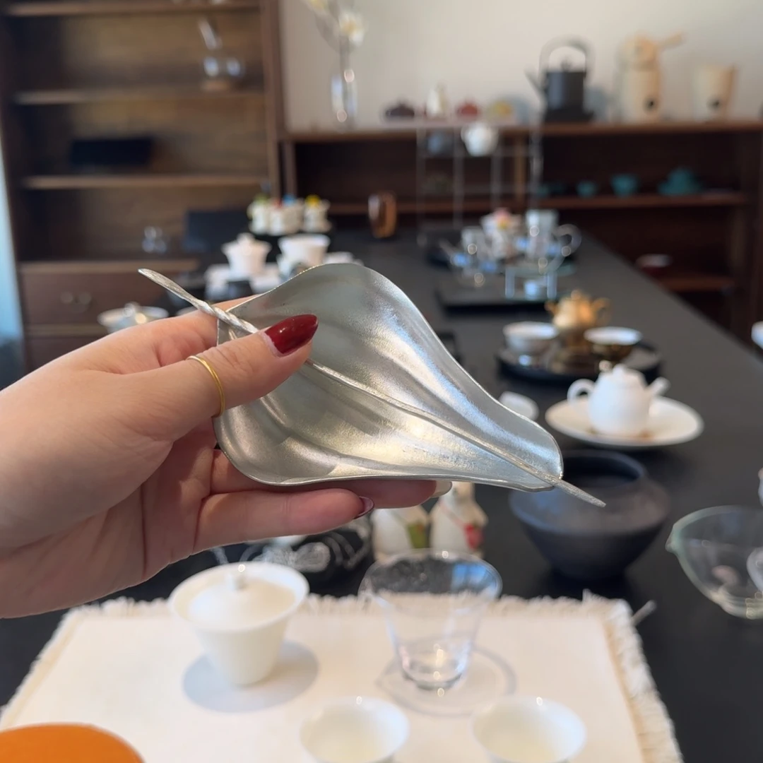 瓜棱茶则茶拨两件套