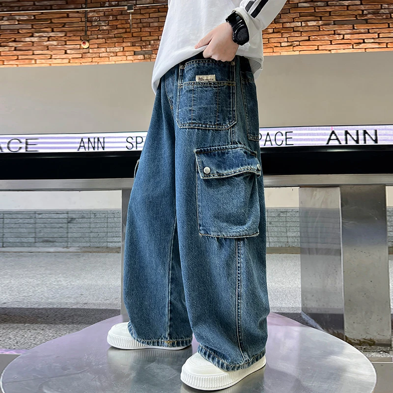 儿童装男童秋装裤子2025新款秋季中大童长裤牛仔裤春秋款男孩休闲