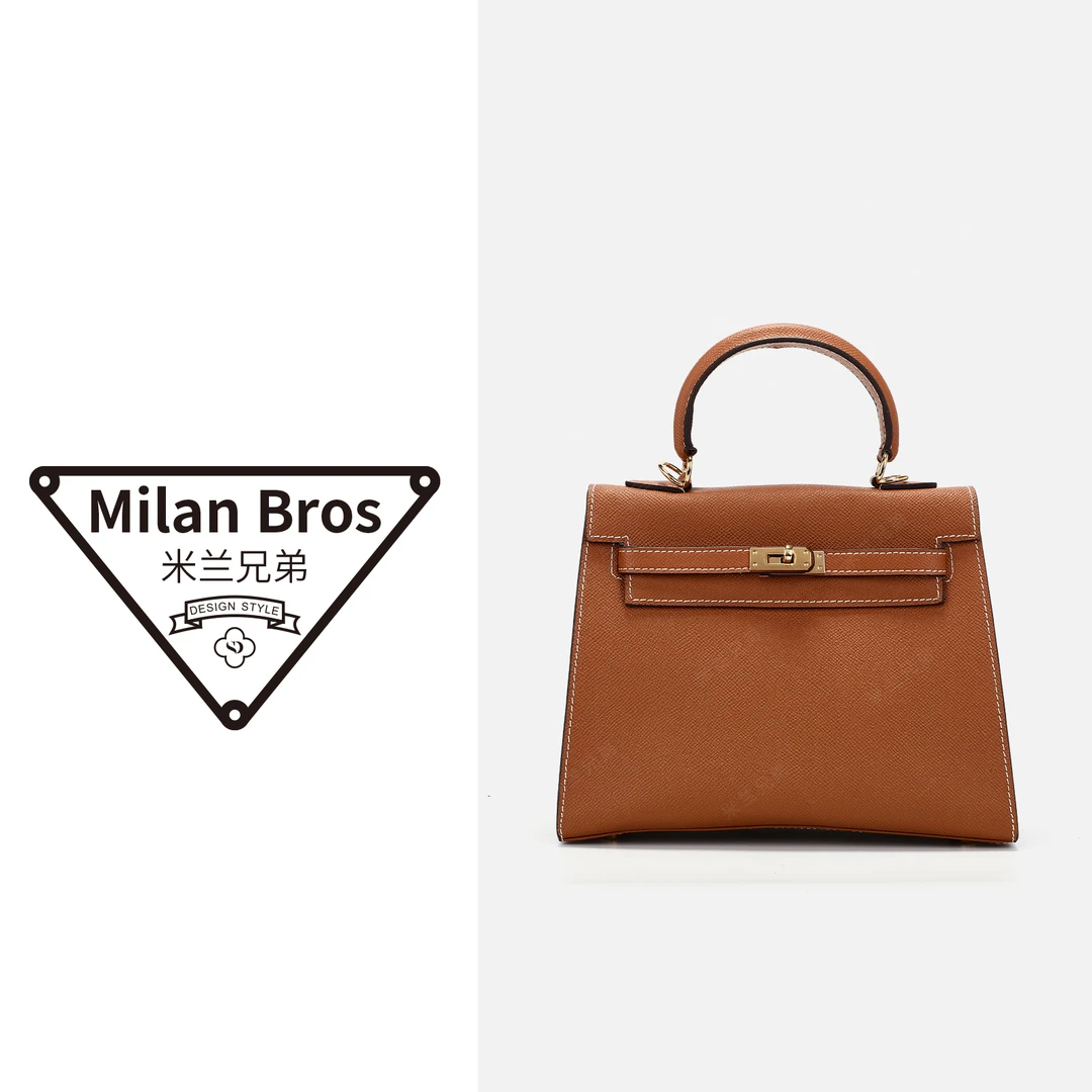 【米兰兄弟】时尚头层牛皮手提包