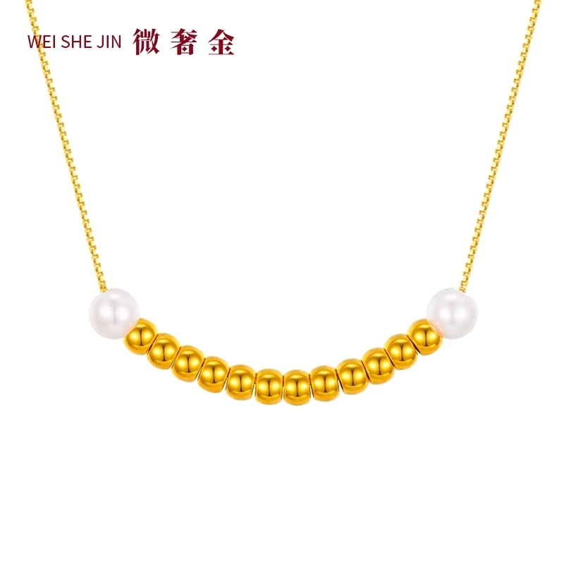 【董事长专属】足金999金珠微笑链饰品