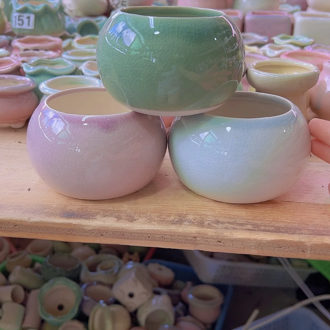 陶瓷花盆当场满12包邮