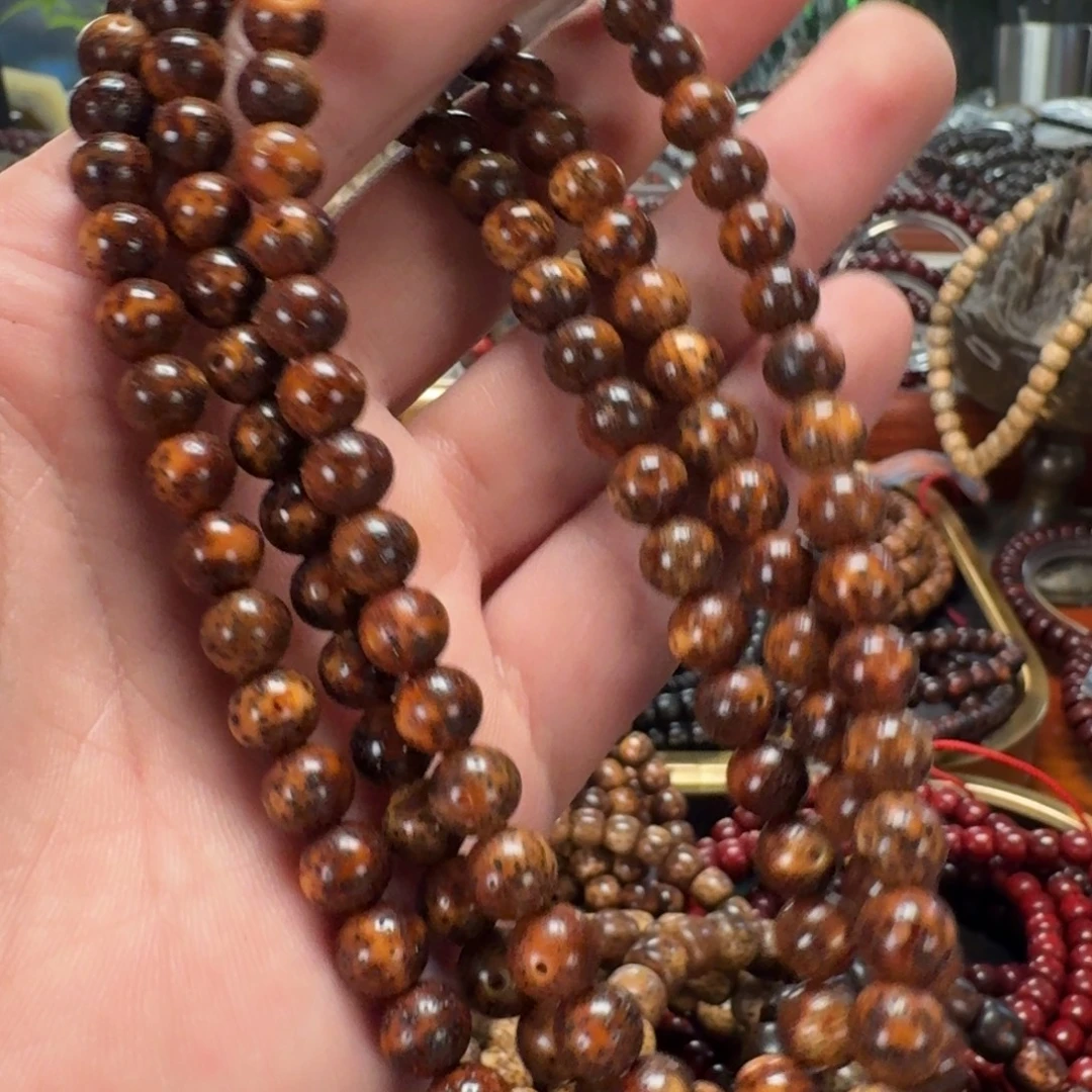 吊坠星月菩提原生态陈化老油料20年圆珠0.8