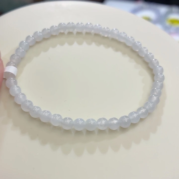 翡翠未镶嵌手链冰胶白月光卡4.3