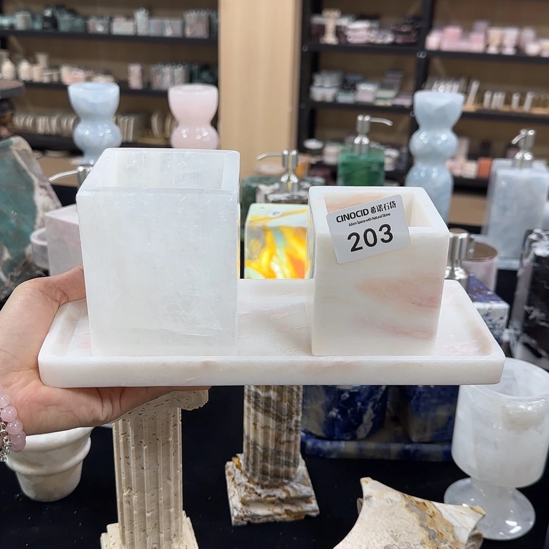 ?****?203彩虹玫瑰白水晶三件套福利