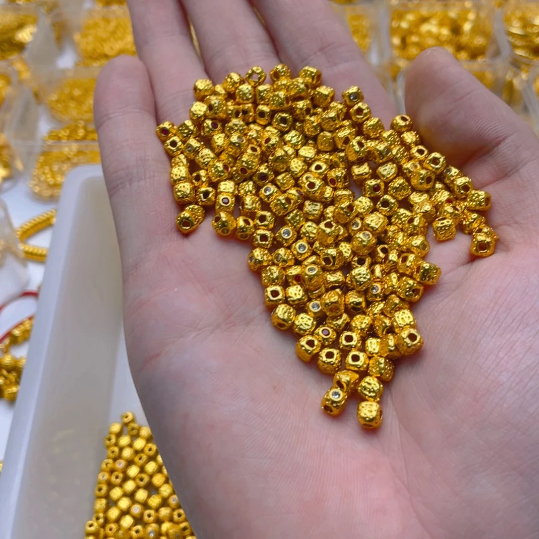 锆石铜合金镶嵌锆石方糖4mm10颗