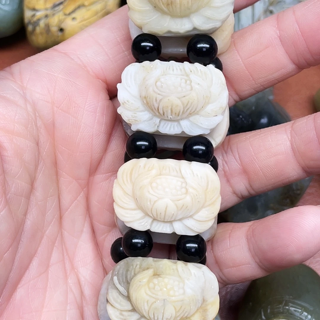和田玉（墨玉）未镶嵌套链