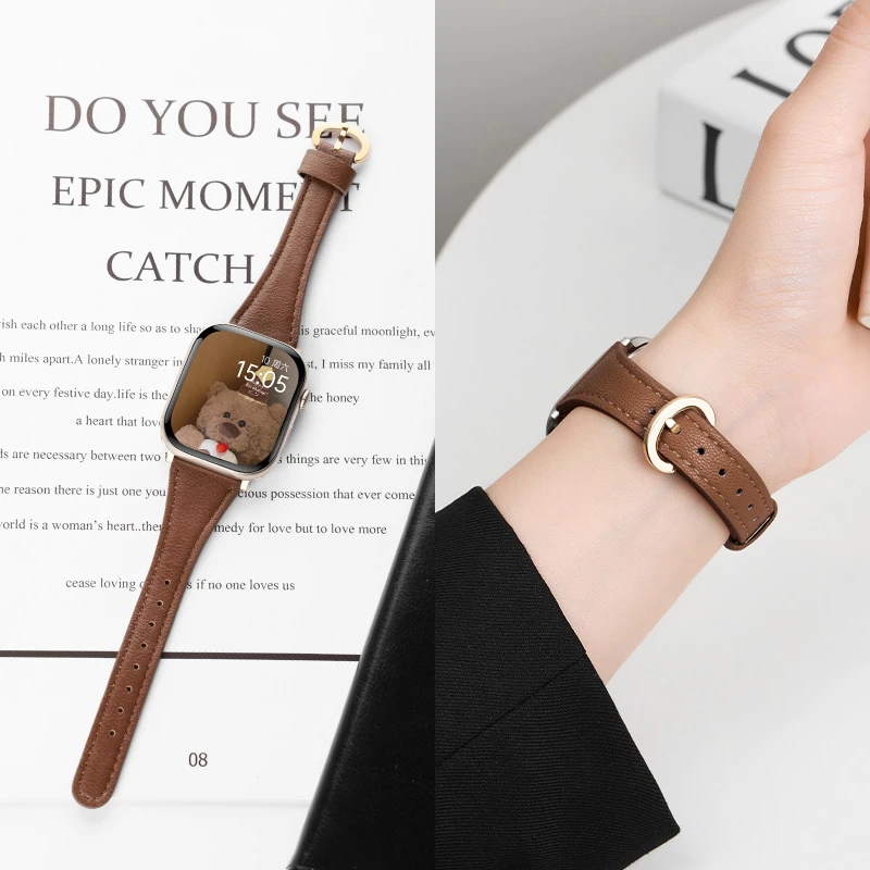 适用苹果手表iwatchs11/10皮表带applewatchs9秋冬女款s8高级感se