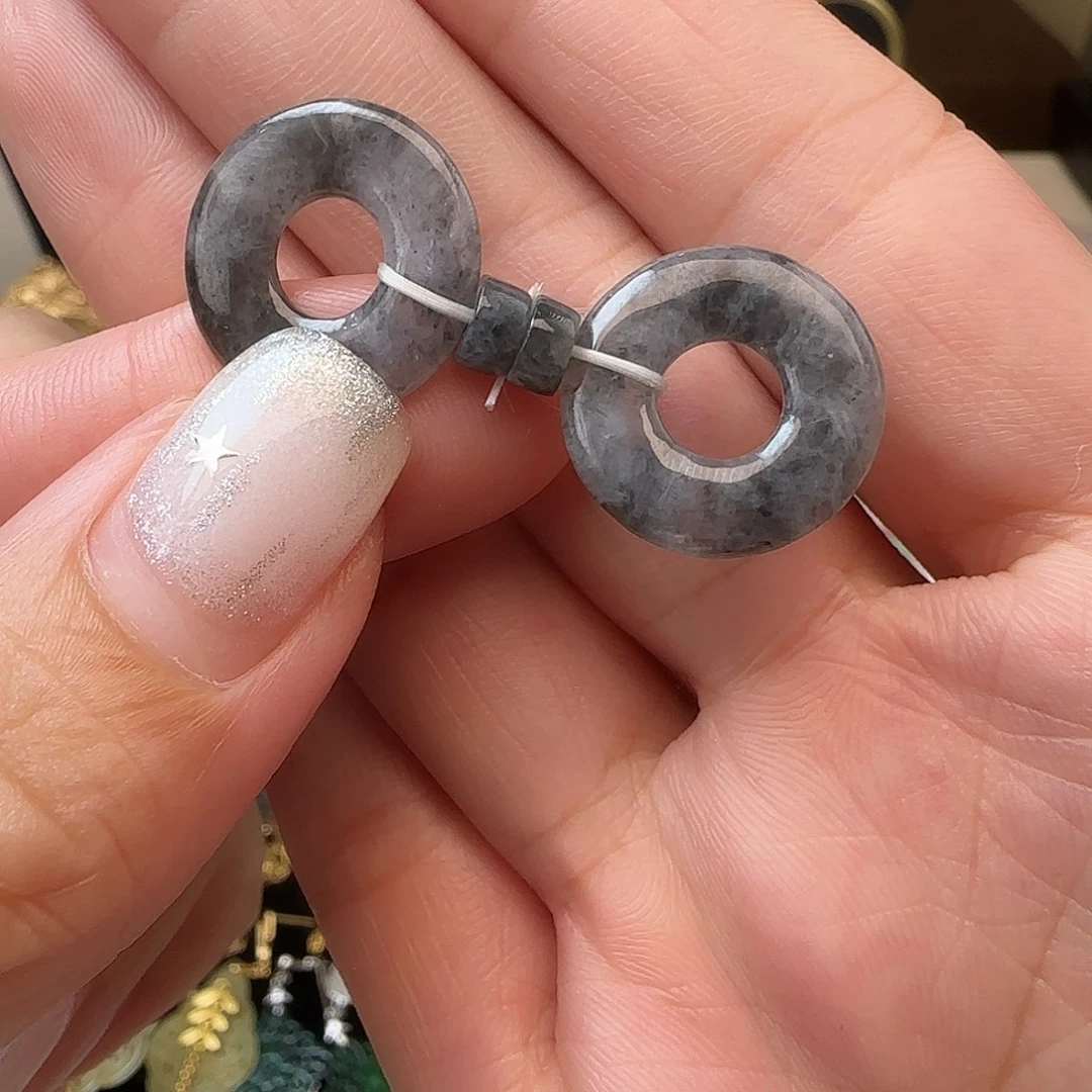 未镶嵌翡翠耳饰裸石