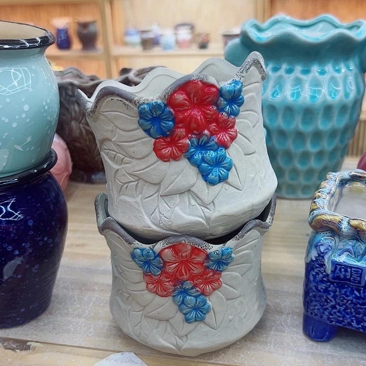 有孔，满10元发货多肉陶瓷花盆