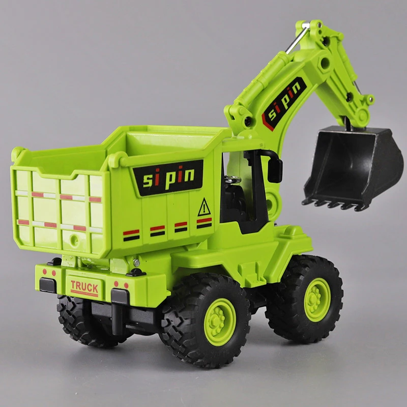 挖掘机翻斗运输车2-6岁儿童惯性宝宝耐摔合金挖头工程车推土机