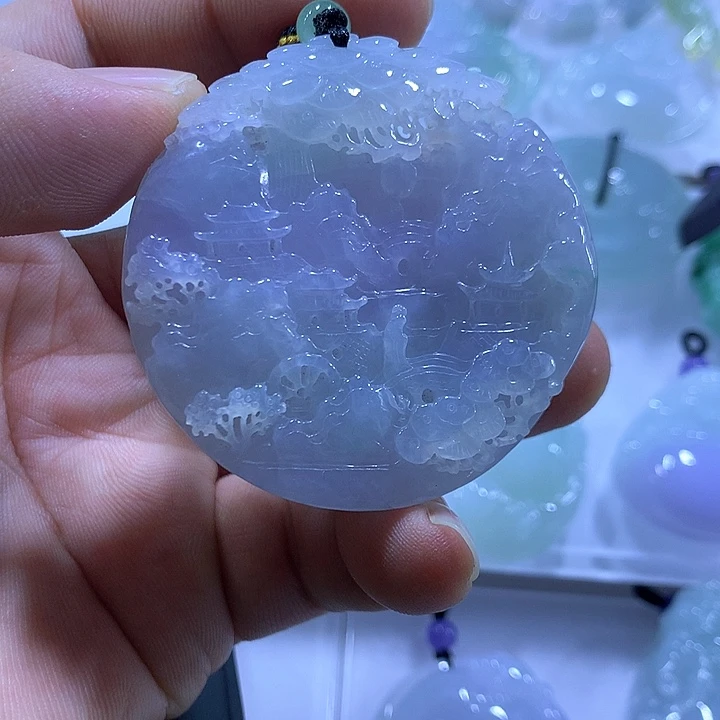 颈饰未镶嵌翡翠天然翡翠A货吊坠