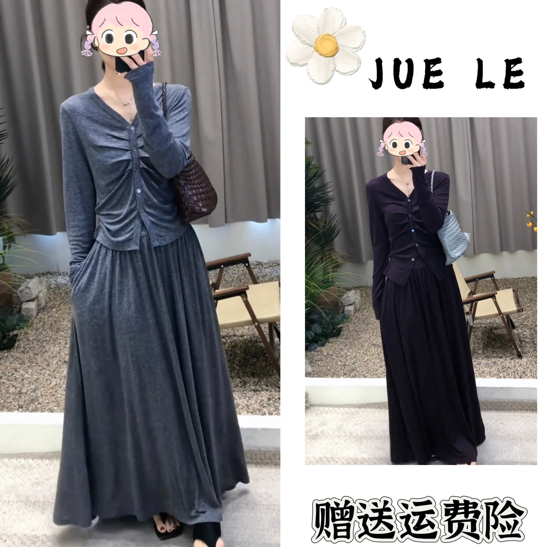 2025秋季新款时尚显瘦气质女士网红洋气两件套百搭款L11055