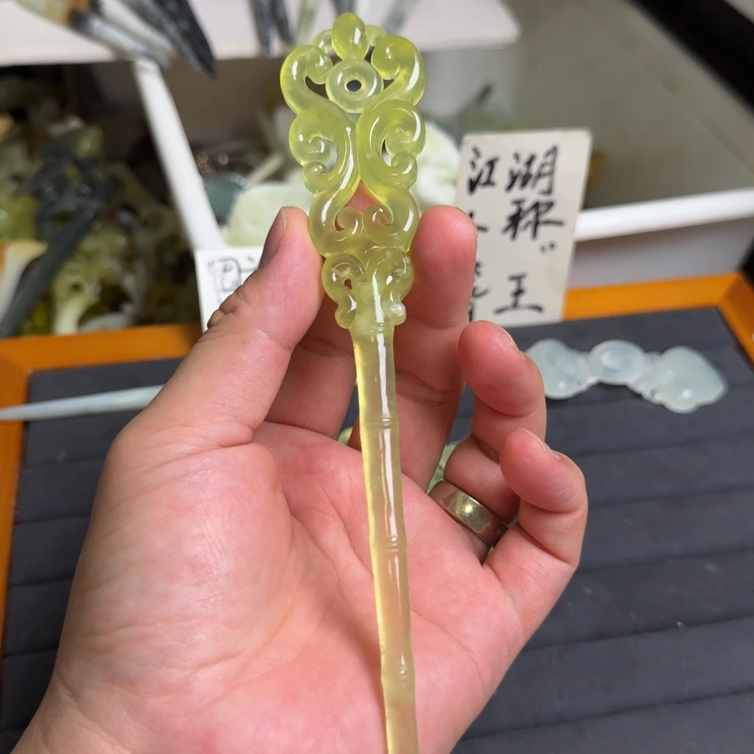 未镶嵌蛇纹石玉发饰