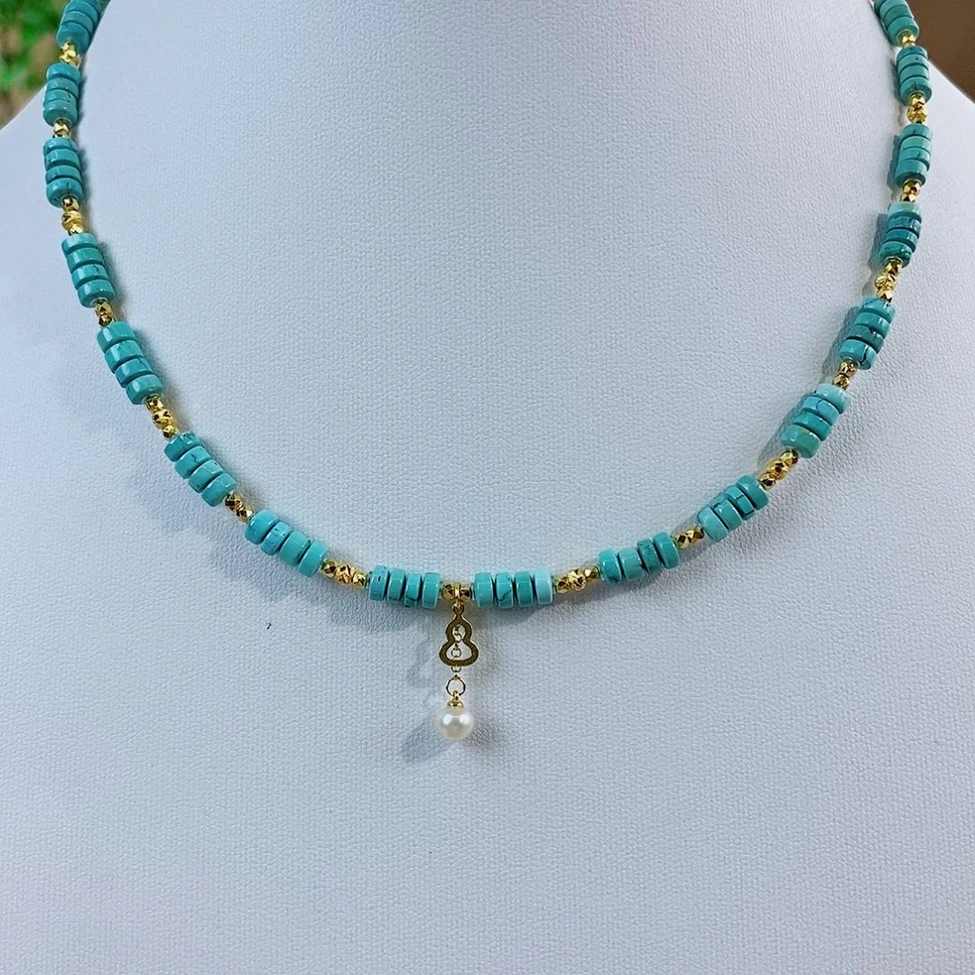 银S925镀金镶嵌绿松石珠宝奇石