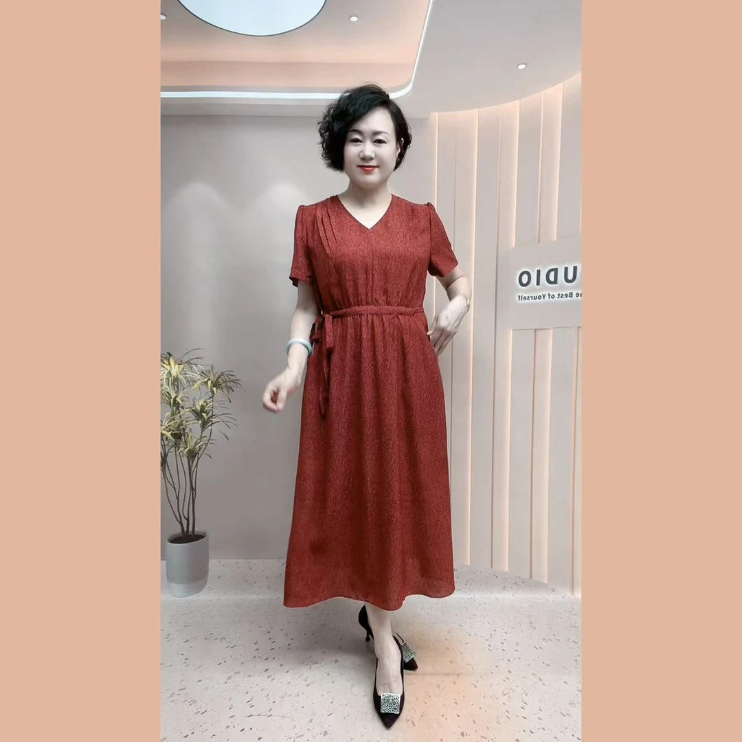 90-1#飘逸凉爽宽松气质连衣裙