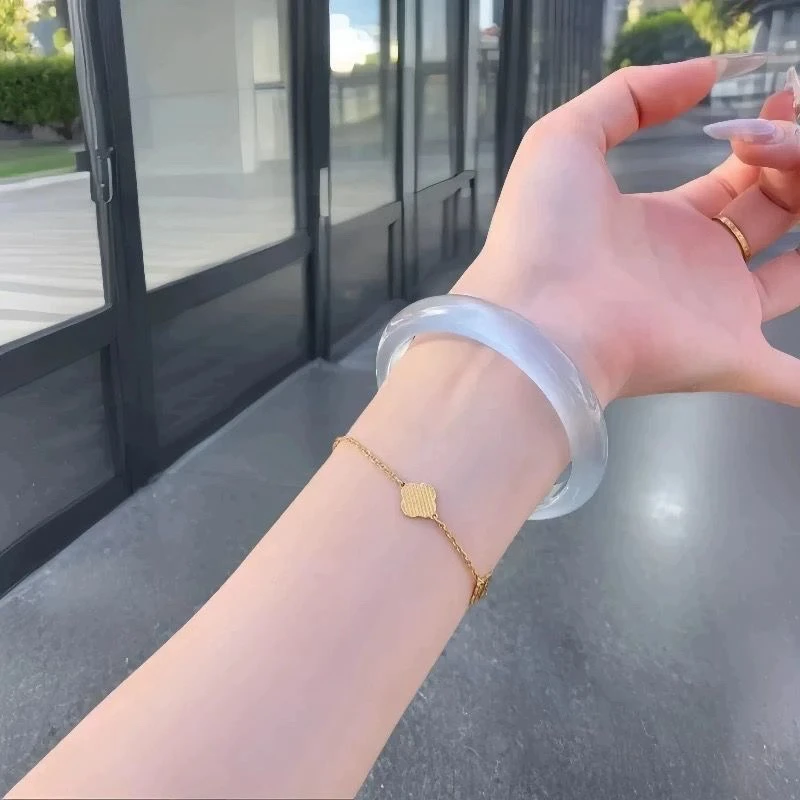 无注胶酸洗对身体无危害多色猫眼玻璃手镯腕间精品女生手镯