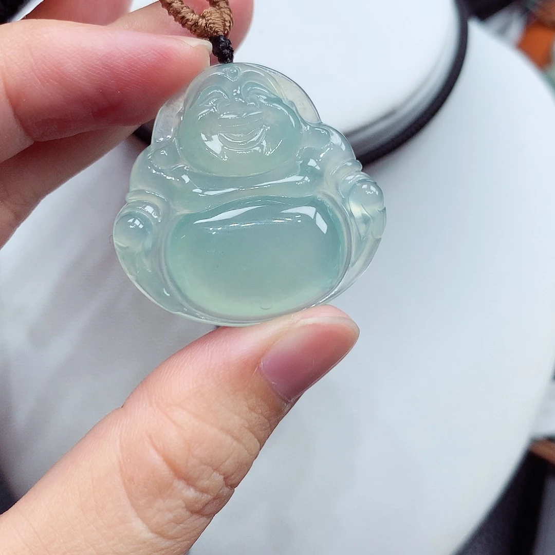翡翠未镶嵌颈饰翡翠112，31/32.3/5.6