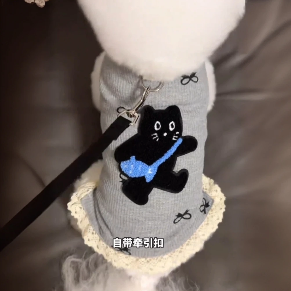 宠物小狗狗衣服防掉毛夏季薄款博美比熊泰迪约克夏小型犬拼接背心