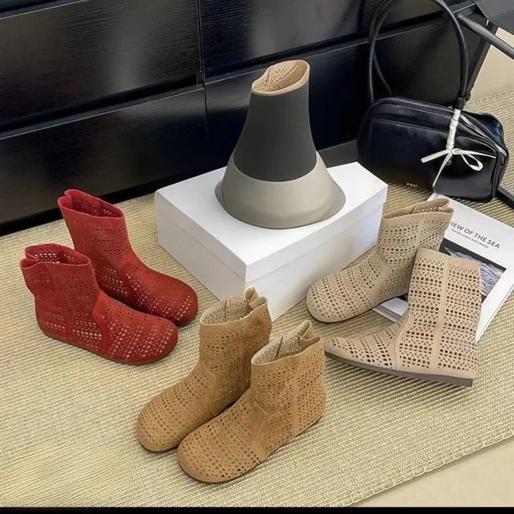 【瑜伽专属】凉靴镂空韩版百搭网面透气夏季平底