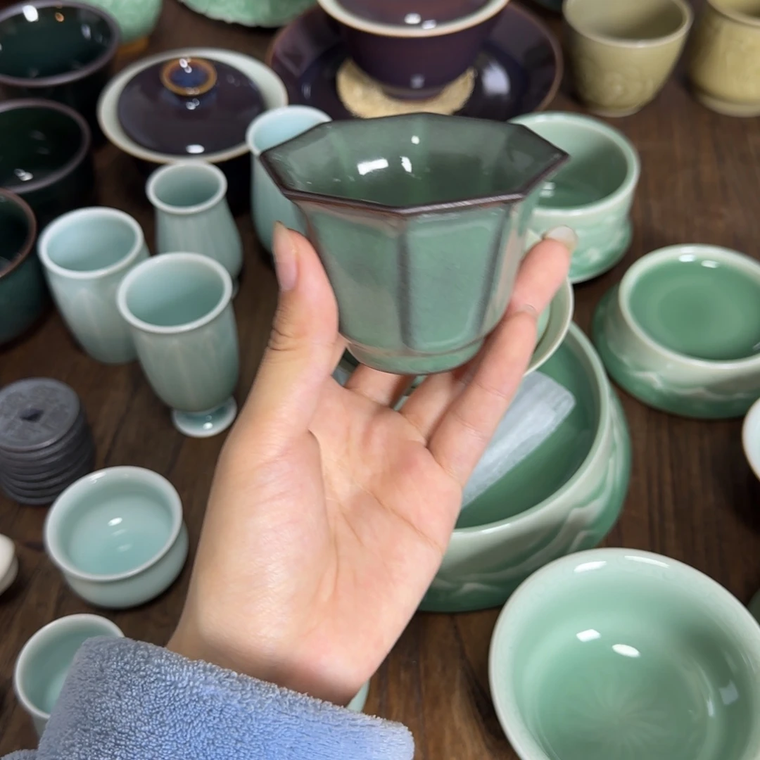 瓷片龙泉青瓷主人杯