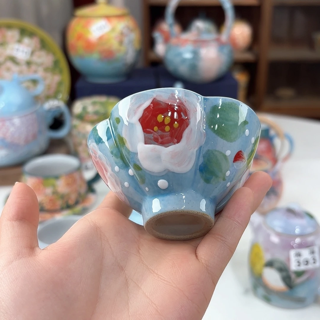景德镇手绘高温釉下彩陶瓷茶具