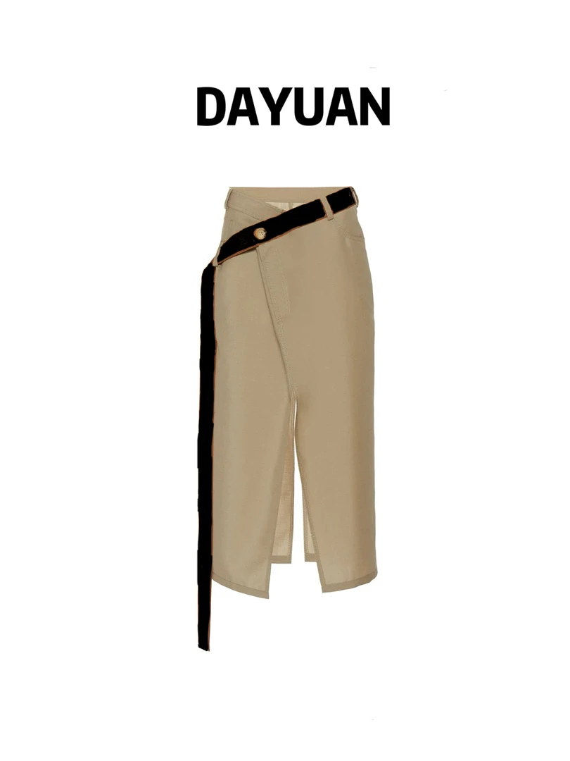 【DAYUAN】志玲姐姐风气质亚麻飘带半身裙g032