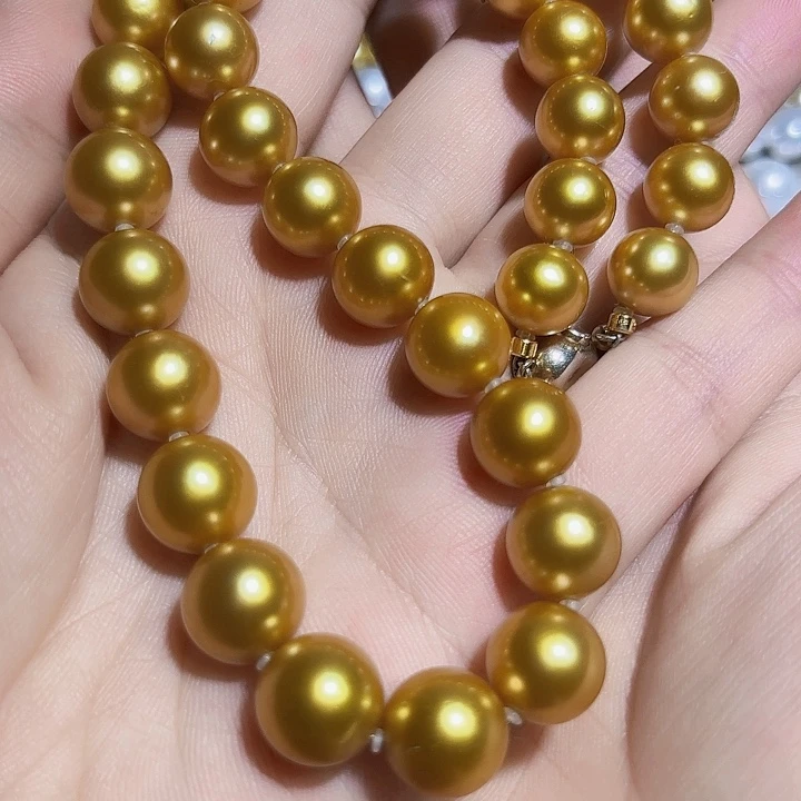 未镶嵌海水珍珠项链10-12