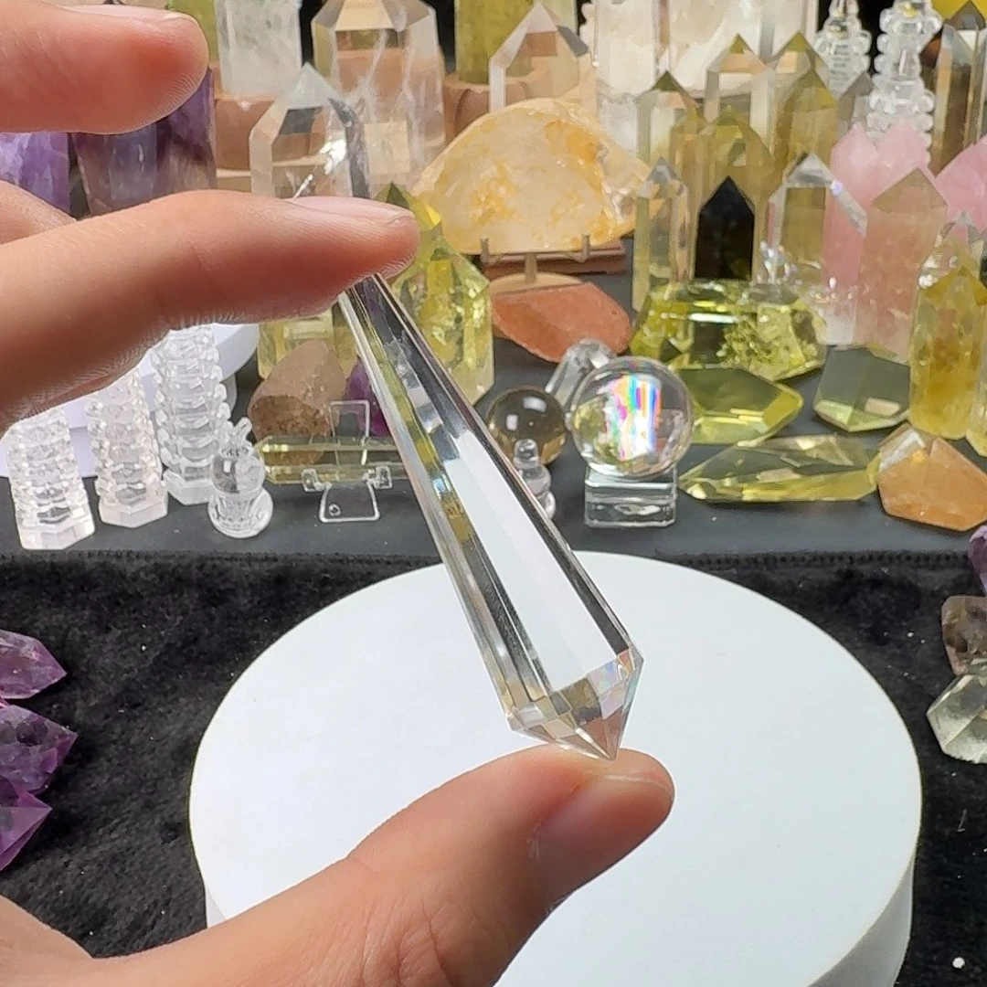 水晶未镶嵌珠宝半成品白水晶