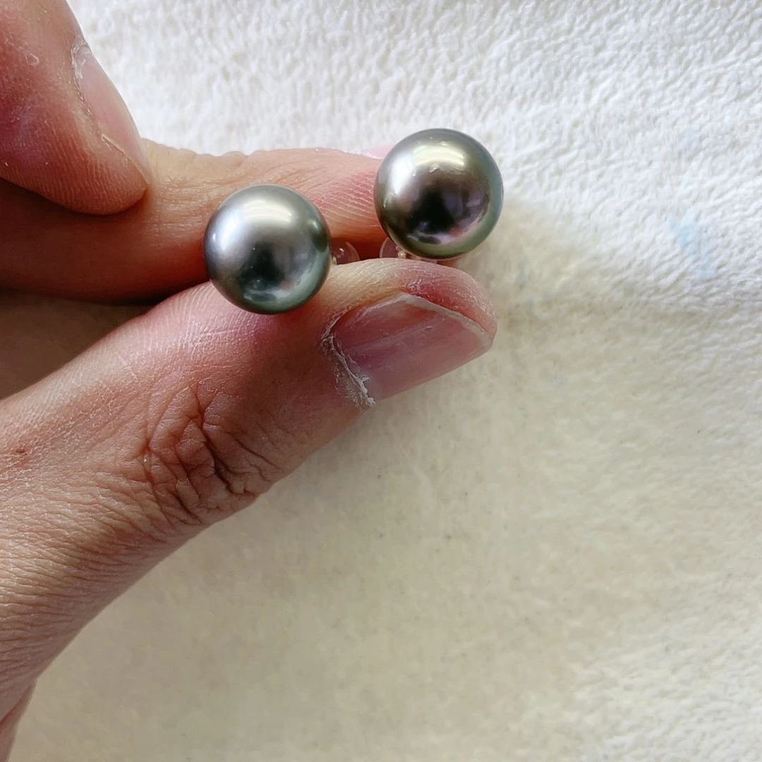 海水珍珠耳饰18K金镶嵌