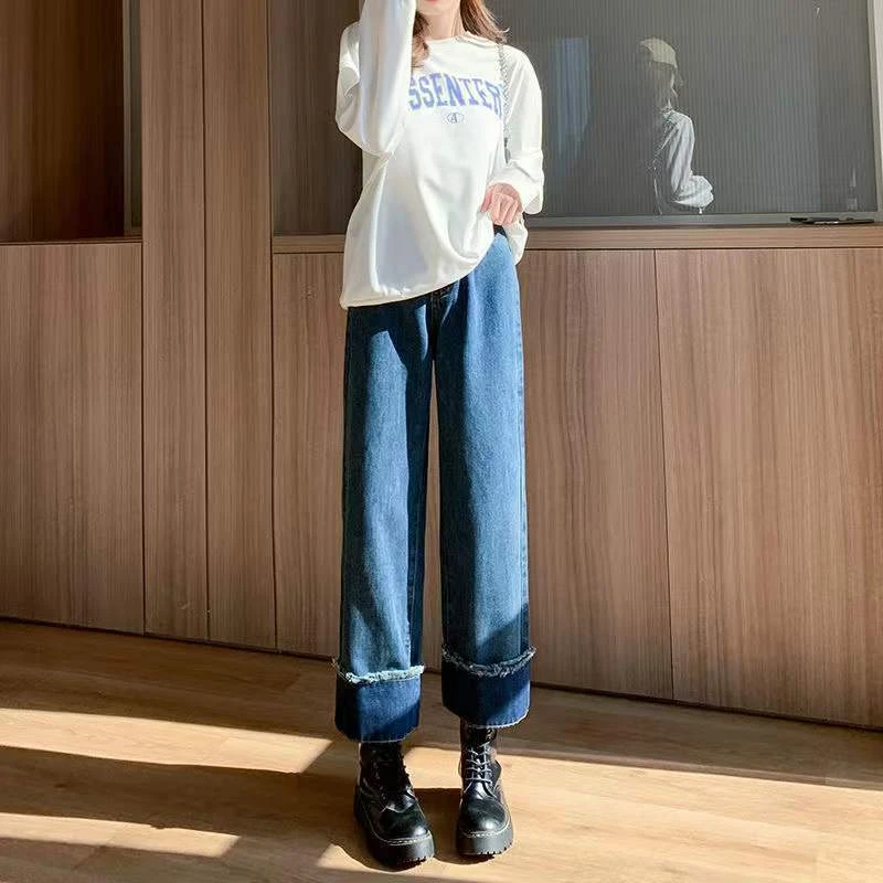 （1301-1400）女士牛仔裤百搭显瘦默认瑕疵有磨损