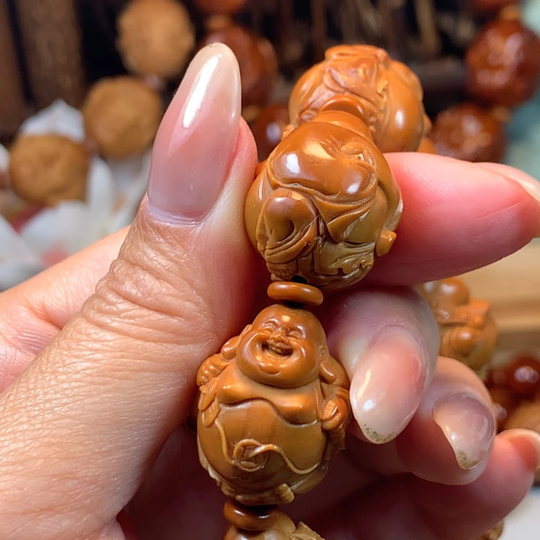 手串/手链橄榄核勇*！橄榄核八宝弥勒