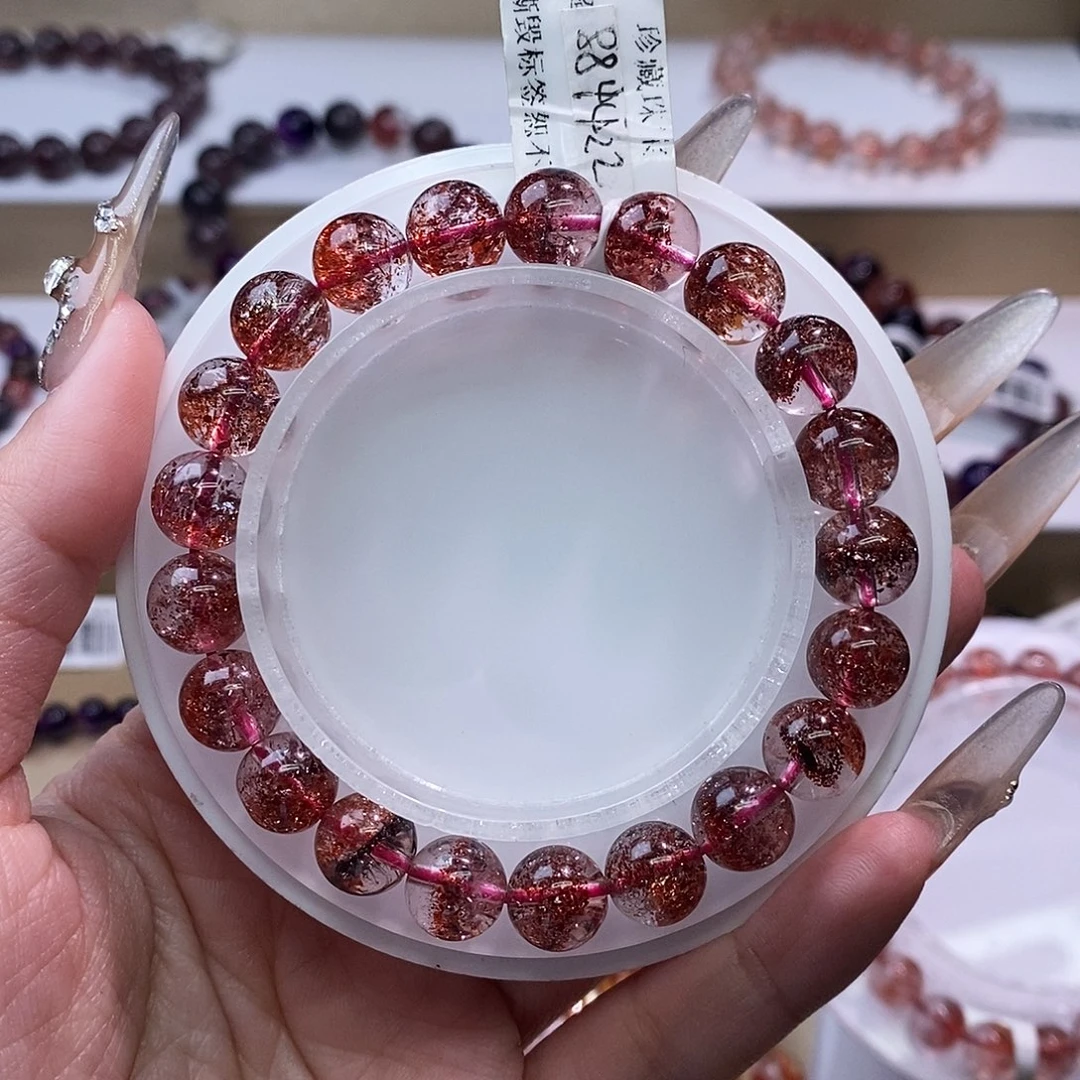 水晶手链未镶嵌金草莓超七9m+