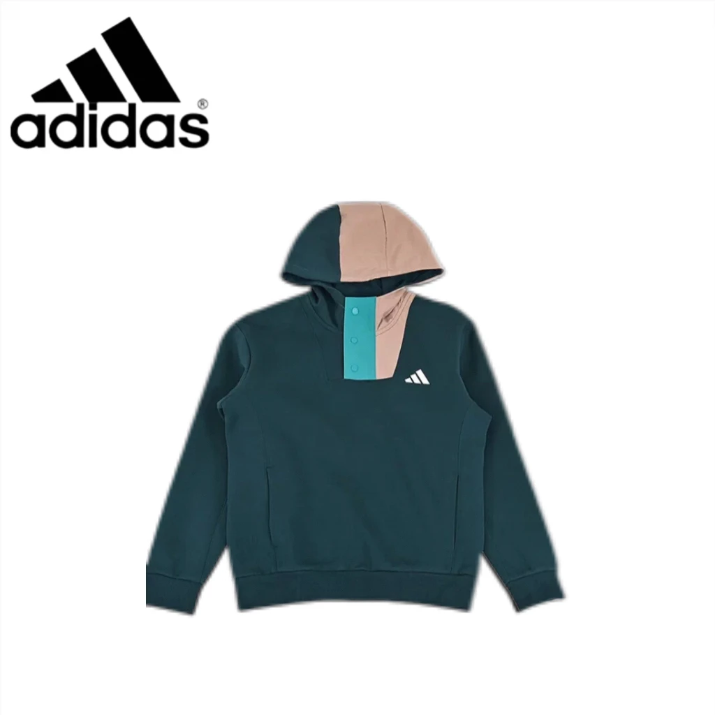 Adidas阿迪童装 时尚百搭舒适透气运动连帽长袖卫衣KC0208