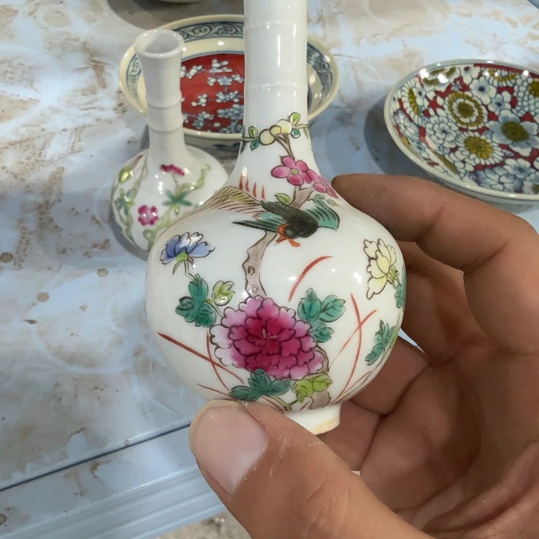 瓷片摆件手绘瓷器全部处理