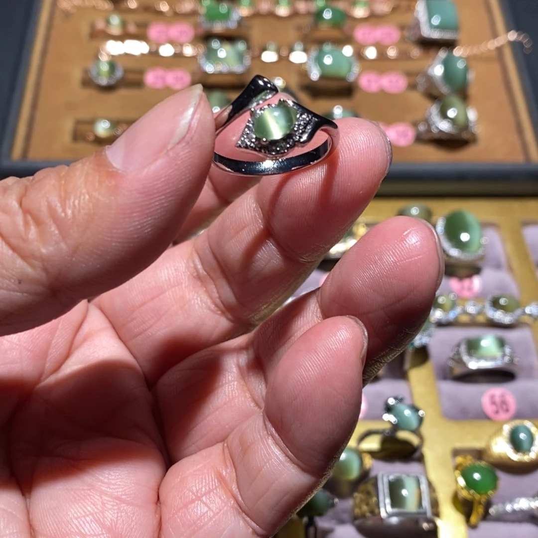 和田玉（碧玉）戒指未镶嵌