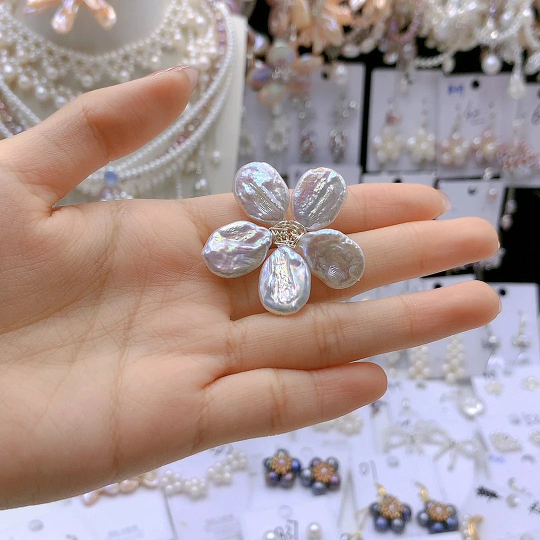 银S925镶嵌耳饰淡水珍珠✎****℡