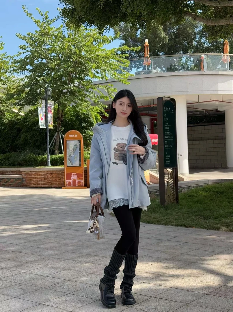 长袖保暖格子秋季卫衣破洞连帽黑色韩版印花春季开衫休闲百搭