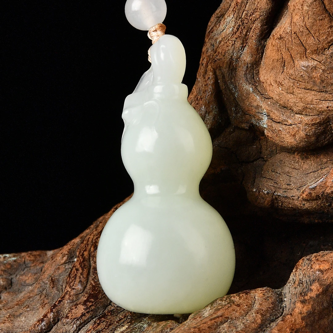 天然和田玉羊脂玉葫芦吊坠男女款福禄寿玉石项链挂件