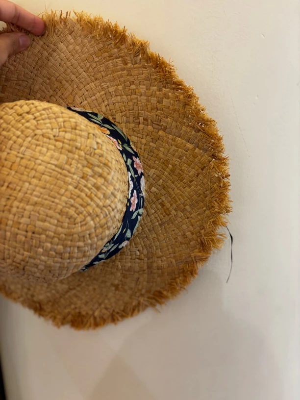 馒头推荐儿童小花绑带草帽