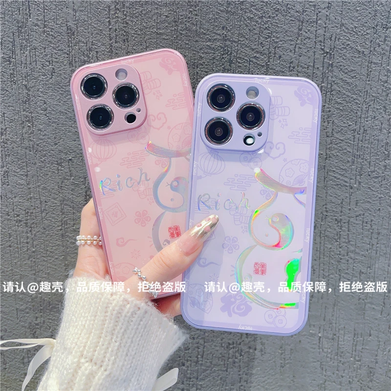 金属烫金玻璃壳适用苹果iPhone16/华为荣耀/OPPO/VIVO/小米手机壳