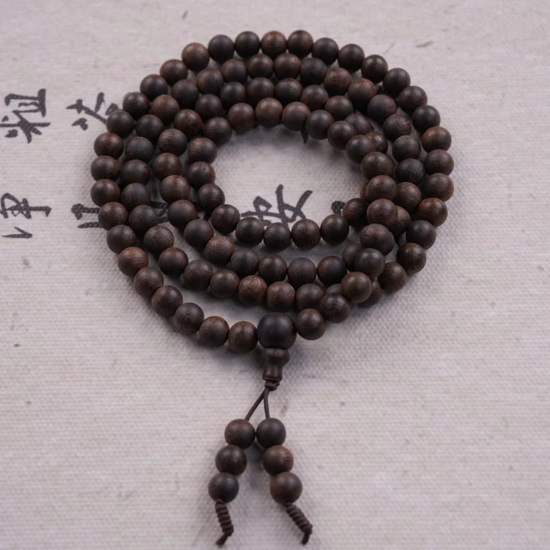 【臻】Z030海南沉水沉香树心油0.6多圈圆珠手串（多样性发货一条）
