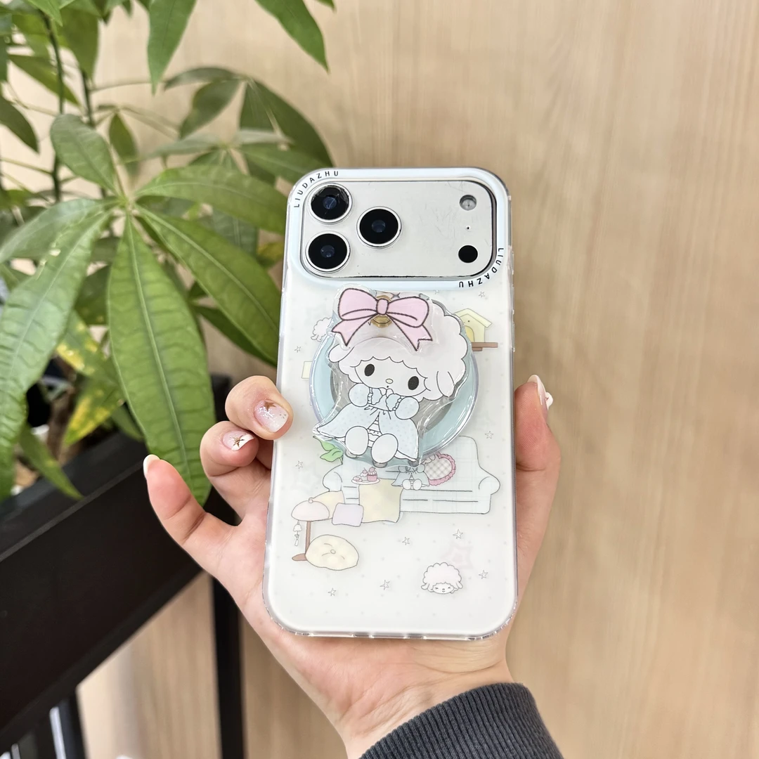 适用苹果17promax手机壳小羊比爱诺IMD三层磁吸防摔高级感16pro