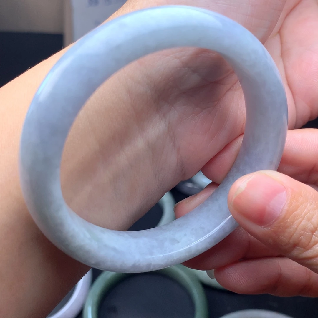 定制翡翠未镶嵌手镯55不退不换