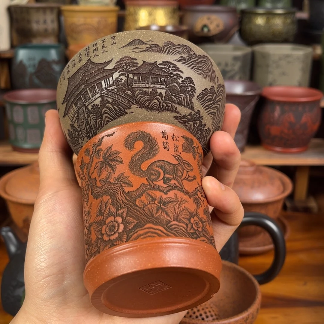 茶杯紫砂宜兴原矿紫砂杯茶具